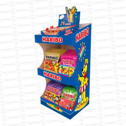 LOTE HARIBO VERANO 2024 BOLSA 100 GR 40+8 S/C + MEGA ROULETTE 40 UD