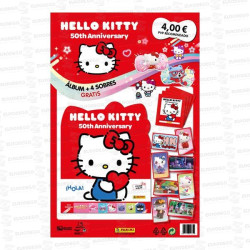 CARTON HELLO KITTY 50 ANIVERSARIO + 4 SOBRES 1 UD PANINI