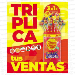 PROMO 3 X 1 € CHUPA CHUPS TUBO 100 UD