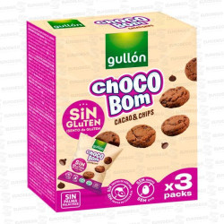 CAJITA CHOCOBOM MINI CACAO SIN GLUTEN 3X40 GR GULLON