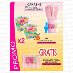 LOTE SIDRAL CAÑAS-2 WORLD MIX: REGALO MINI CAÑAS 200 UD