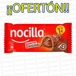 PROMO BARRITAS NOCILLA ORIGINAL PVP 1.30€ 16 + 2 SIN CARGO