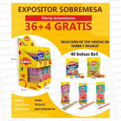 EXPOSITOR SOBREMESA BOLSITAS DAMEL 36 + 4 SIN CARGO