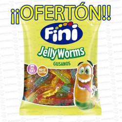 PROMO FINI GUSANOS BRILLO (CLEAR JELLY WORMS) 12X90 GR