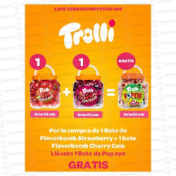 LOTE TROLLI 3D STRAWBERRY + CHERRY COLA + POP EYE 180 UD
