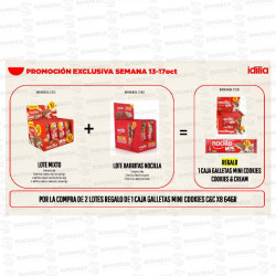 LOTE IDILIA LOTE VAC MINI COOK + LOTE BARRITAS: REGALO MINI COOKIES COOKIES y CREAM