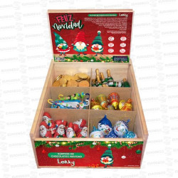 EXPOSITOR DE MADERA SURTIDO NAVIDAD LEKKERLAND 2025