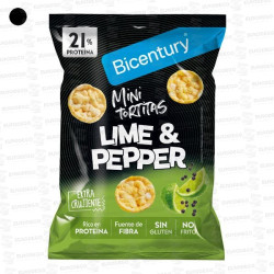 MINI TORTITAS PROTEIN LIME y PEPPER 10 UD BICENTURY