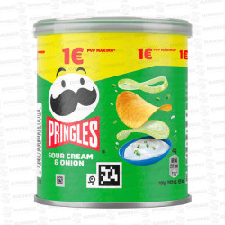 1 € PRINGLES ONION VERDE 12 X 40 GR
