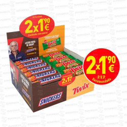 LOTE SNICKERS + TWIX HAZELNUT 2 X 1.90 € 48 UD