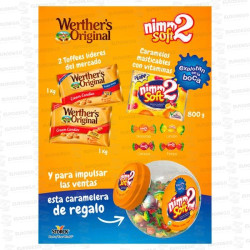 LOTE WERTHERS GRANEL 2 KG + NIMM2 SOFT 800 GR SIN CARGO