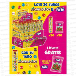 EXP. LACASITOS TUBO 36 UD + GOMINOLAS FINI