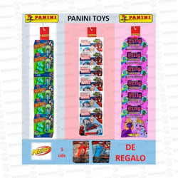 LOTE PANINI TIRAS 18 UD SURTIDAS + 5 NERF SIN CARGO