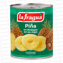 PIÑA EN SU JUGO RODAJAS 8-10 LATA 1 KG LA FRAGUA 7129