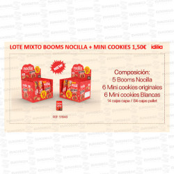 PROMO LOTE IDILIA 5 BOOMS + 6 MINI COOKIE ORIGINAL + 6 MINI COOKIES BLANCA 16+1 SIN CARGO