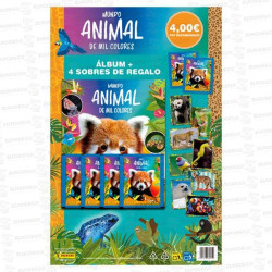 CARTON MUNDO ANIMAL DE MIL COLORES  (ALBUM + 4 SOBRES) 1 UD PANINI