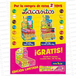 LOTE LACASA TOYS PATRULLA - PEPPA PIG REGALO CHOCOLATINAS RELLENAS L00626