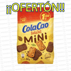 PROMO MINI GALLETA COLA CAO BAÑADA 1.50 € 10 + 2 SIN CARGO