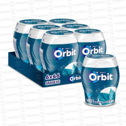 NUEVO ORBIT BOTE MENTOL FUERTE 46 GRAGEAS 6 UD